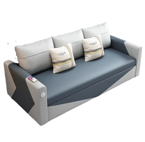 Nordic Technical Cloth Color Matching Dual-Use Folding Sofa Bed