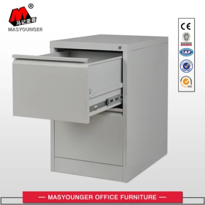 Archivador bajo escritorio hogar Muebles de oficina de acero con 2 cajón de metal duradero