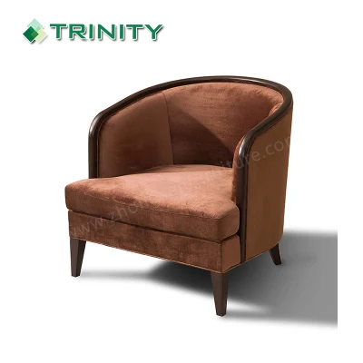  Tapizada en terciopelo clásico moderno dormitorio tela Ocio Sillón Sofá Silla Habitación de Hotel 5 Estrellas