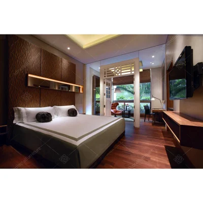 Modular de 4 estrellas Hotel de madera contrachapada Muebles de dormitorio para Hotel Apartamento (KL 103)