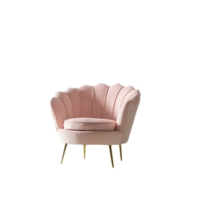  Hogar moderno Mobiliario de sala de estar conjunto de sofás tela Velvet Golden Sillón para banquetes en el hotel