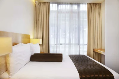  Muebles de economía de la habitación del hotel Days Inn económica presupuesto conjunto de dormitorio Muebles de 3 Estrellas