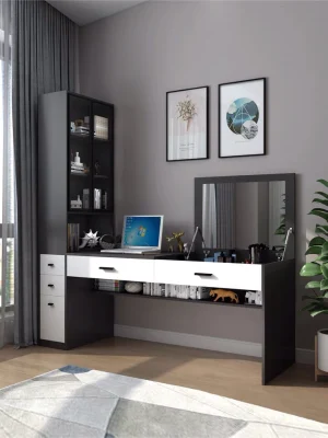 Taburete Tocador moderna mesa de Consola con espejo Mobiliario de lujo moderno dormitorio vestidor