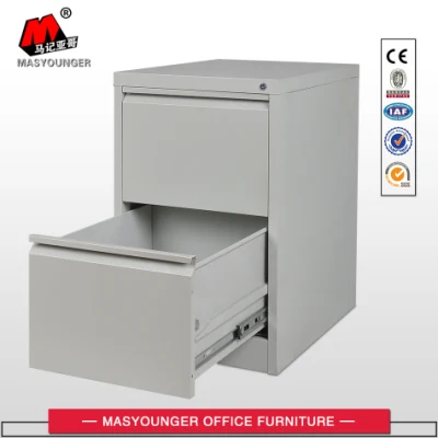 Archivador bajo escritorio hogar Muebles de oficina de acero con 2 cajón de metal duradero