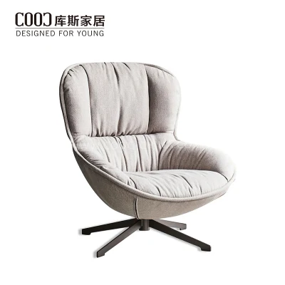  Silla giratoria moderna de tela metálica para sala de estar Muebles