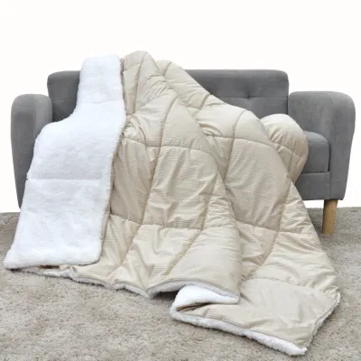  Peluche terciopelo estriada juego consolador Quilting banda 220gms de gramaje extra, Super suave cama acogedora establece