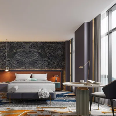  Fábrica China Foshan al por mayor Madera de Alta calidad moderna Artesanía Contrachapado Muebles de dormitorio de madera comercial