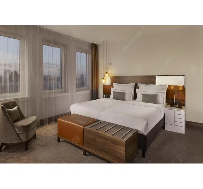 Hotel de gama alta, fabricante de muebles baratos iluminación insertado el Holiday Inn Hampton Juego de dormitorio