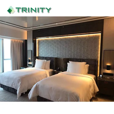 Fábrica personalizada de Foshan. Mobiliario de habitación de hotel de lujo de 5 estrellas estándar moderno para hospitalidad.