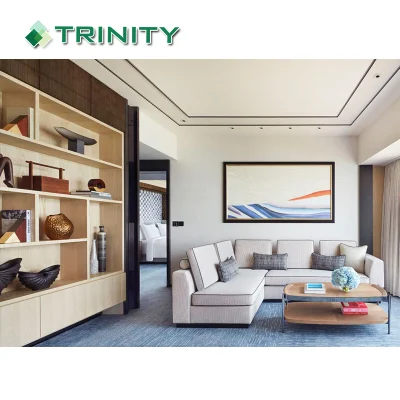 Fábrica personalizada de Foshan. Mobiliario de habitación de hotel de lujo de 5 estrellas estándar moderno para hospitalidad.