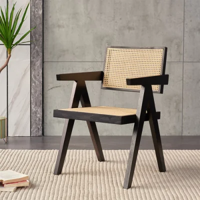 Estilo clásico de los países nórdicos Salón el bastidor de madera de fresno Modular de ratán sillón de ocio para el Hotel Restaurante