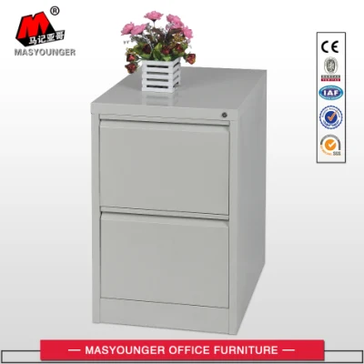 Archivador bajo escritorio hogar Muebles de oficina de acero con 2 cajón de metal duradero