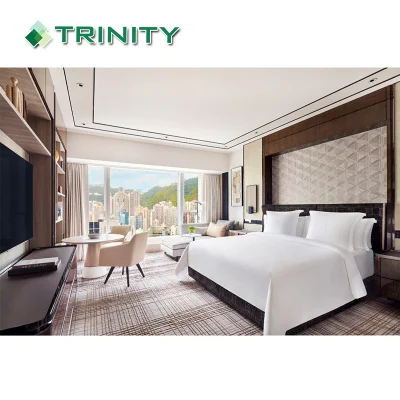 Fábrica personalizada de Foshan. Mobiliario de habitación de hotel de lujo de 5 estrellas estándar moderno para hospitalidad.