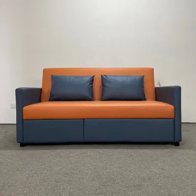  La tecnología de la coincidencia de colores simple sofá de tela de una familia pequeña sala de estar y dormitorios Dormitorio Sofá cama Dual-Function