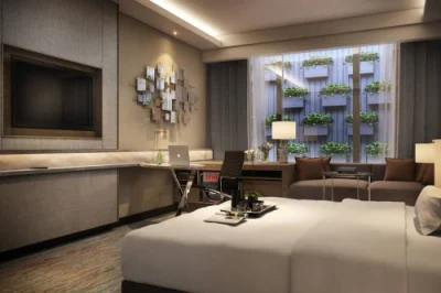 Estilo del sudeste asiático Proyecto Hilton Hotel Rey muebles Dormitorio Juegos de 5 Estrellas