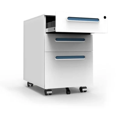  Venta en caliente Oficina Equipo de estación de trabajo bajo Escritorio 3 Cajón vertical Armario móvil montado archivador de metal Muebles de oficina