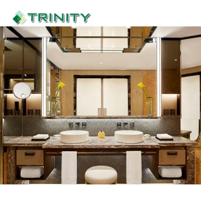 Fábrica personalizada de Foshan. Mobiliario de habitación de hotel de lujo de 5 estrellas estándar moderno para hospitalidad.