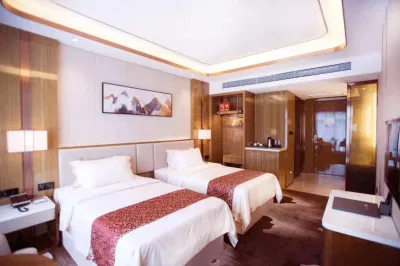 Alta calidad Blanco brillante moderno rápido muebles de habitación de hotel.