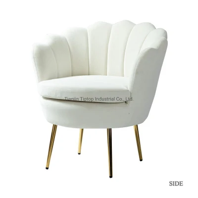  Patas de metal Sala de estar de lujo moderno salón sillas Dormitorio Sofá brazo silla