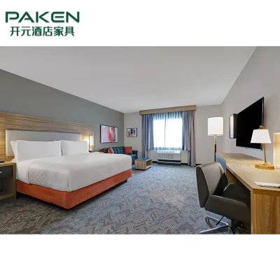 Hotel Holiday Inn muebles Habitación King Size camas de madera Panel de cabecera juegos de dormitorio Muebles de Hotel en venta