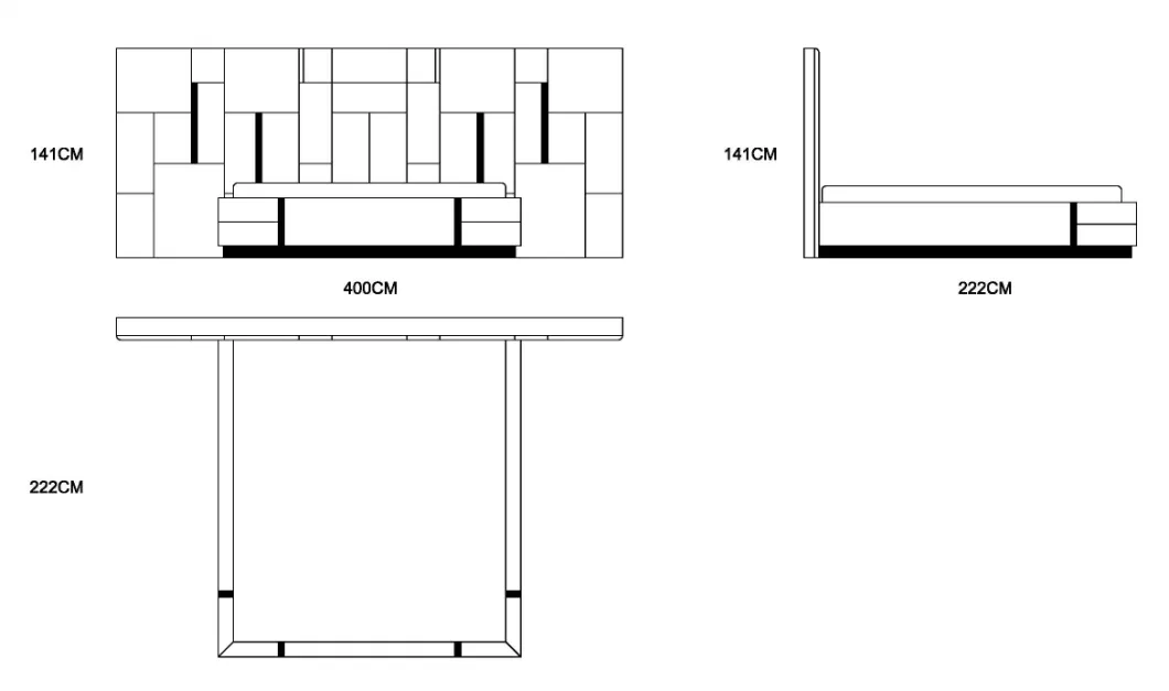 Zhida Luxury Style Hotel Furniture Bedroom Set Velvet King Size Bed