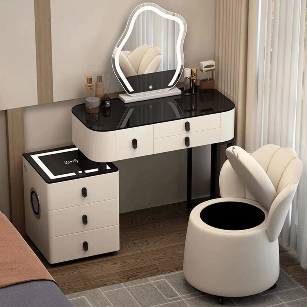 Nova Smart Bedroom Dresser Table Vanity Set Furniture with Mirror and Lights Wooden Make up Table