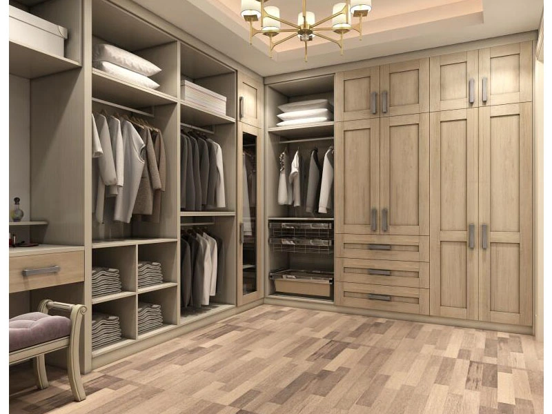 Prima Modern Bedroom Man Walk in Closet Custom Lightings Wardrobe