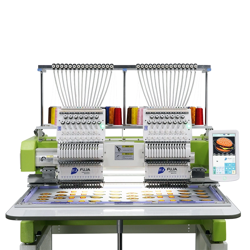 Fuja 2 Heads Multi Needle High Quality Digital Cloth Logos Embroidery Machine