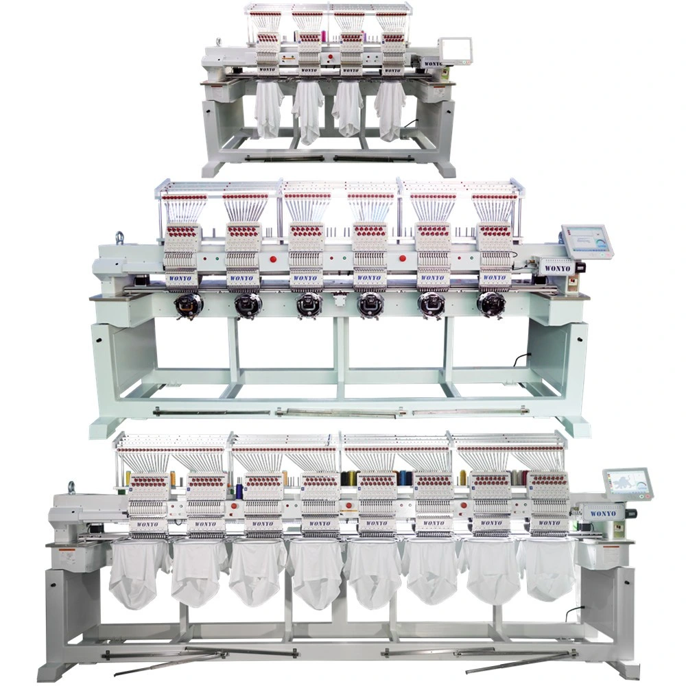 10 Years Service Multi Head 9/12/15 Needles Computerized Embroidery Machine Price in China Similar as Tajima Brother 4 6 8 Head Embroidery Machine