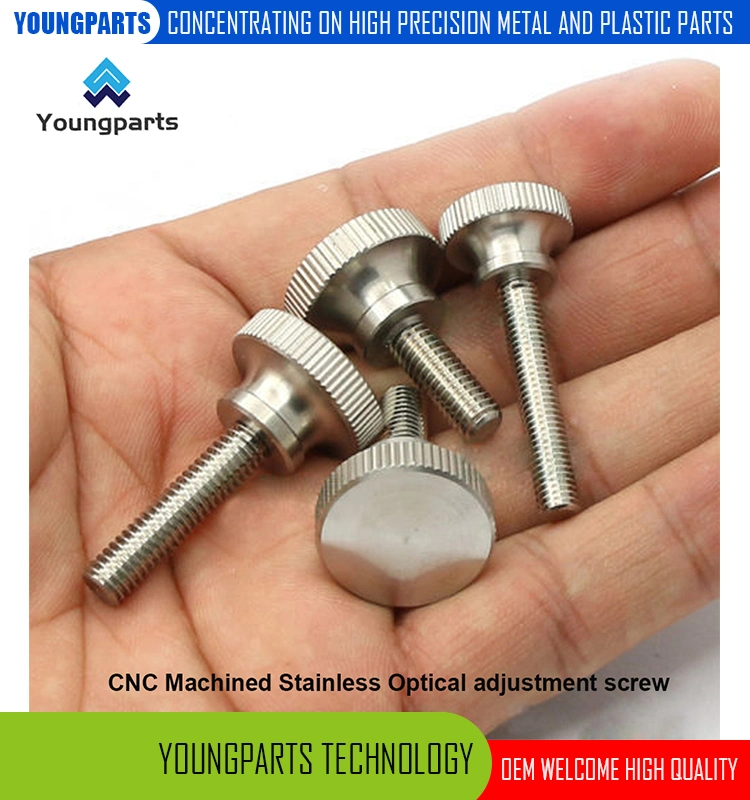 Youngparts Machined Stainless Steel High Precision Adjustment Screw for Optical Devices