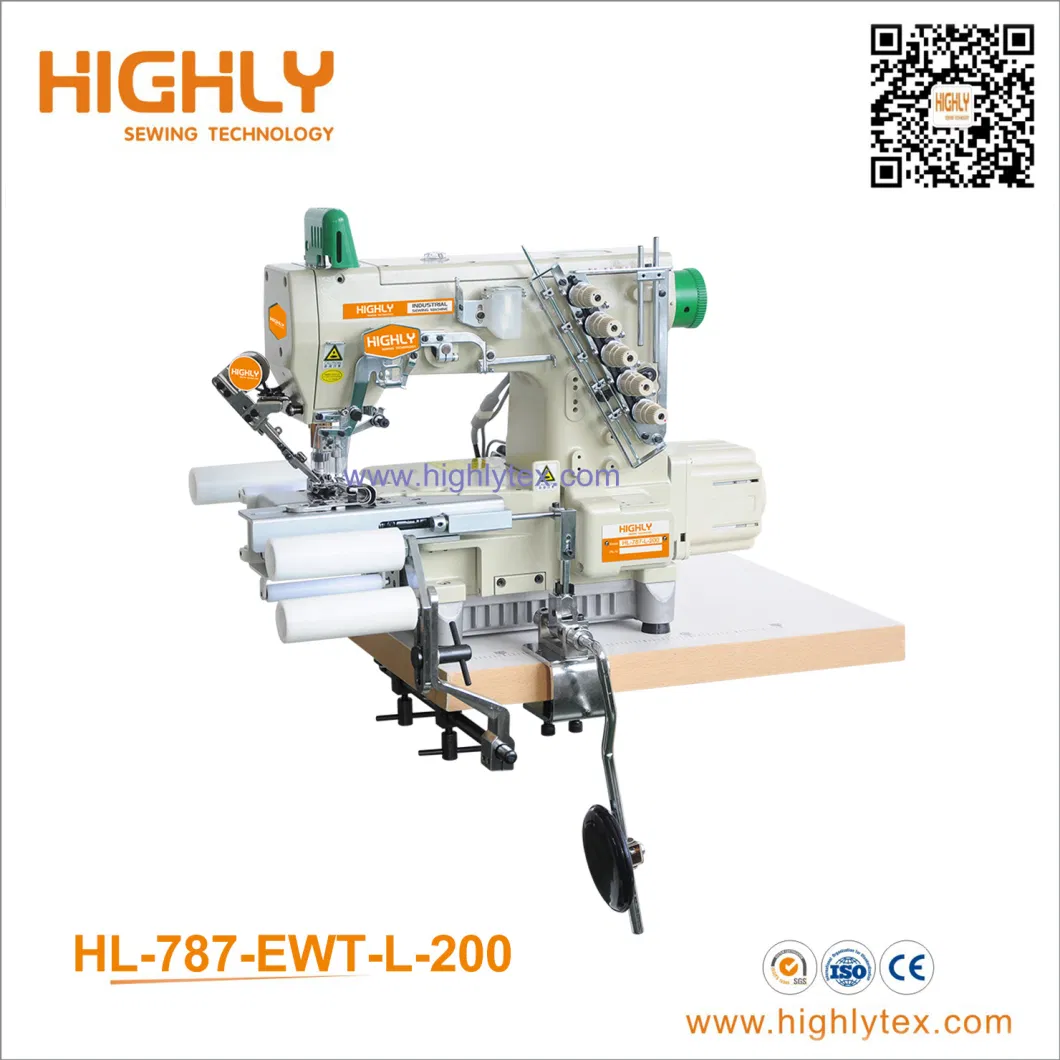 High Speed Cylinder Bed Interlock Sewing Machine with Folder