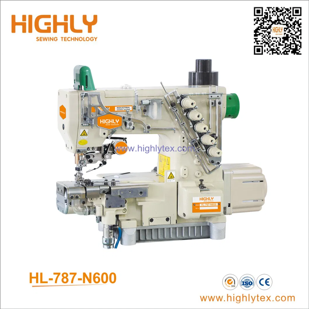 High Speed Cylinder Bed Interlock Sewing Machine with Folder