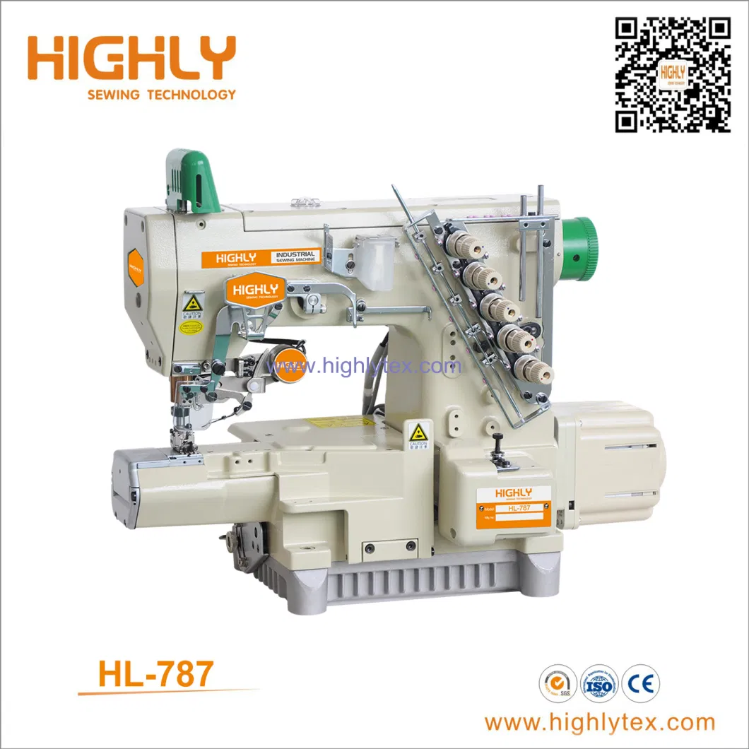 High Speed Cylinder Bed Interlock Sewing Machine with Folder