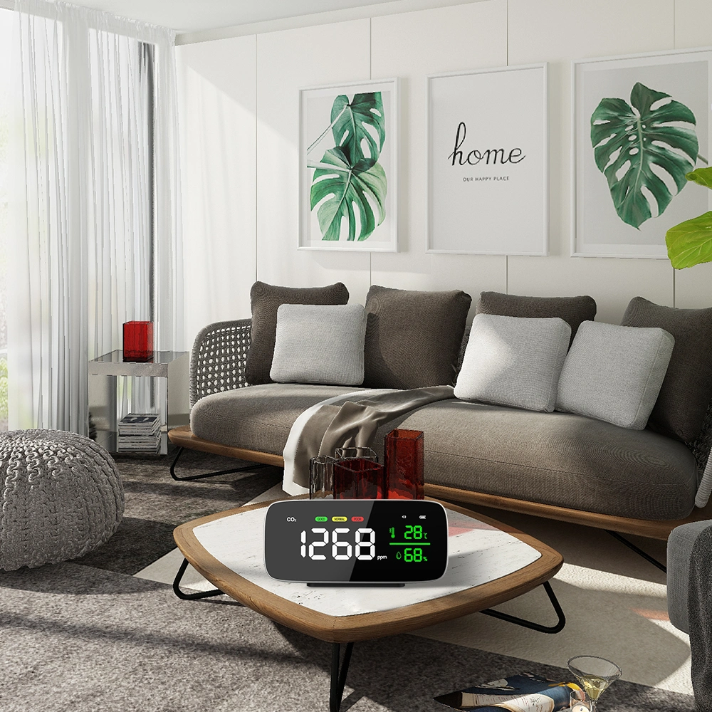 Wholesales 400-5000ppm Indoor Outdoor CO2 Monitor with Type-C Charging Port Metal ABS