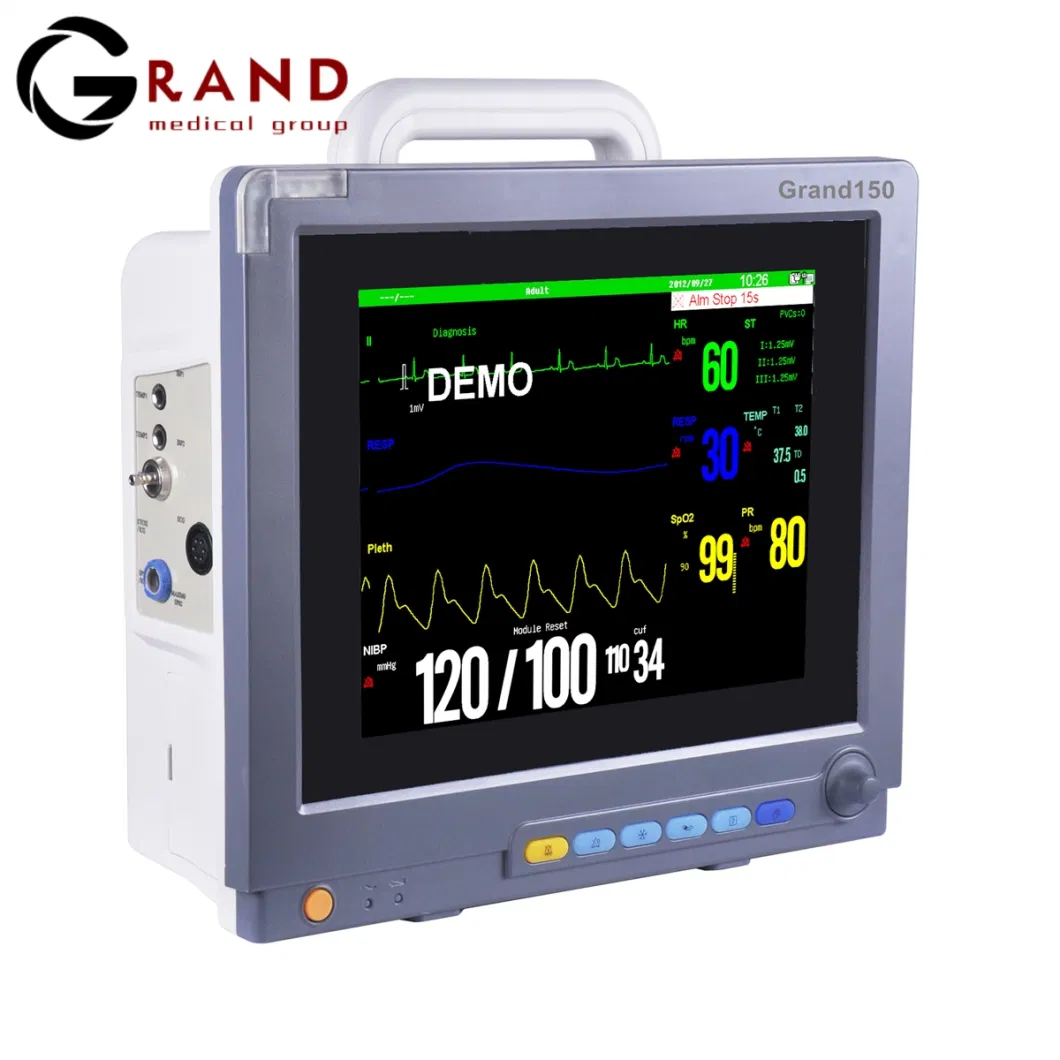 Buy High Resolution 15 Inch TFT Display LED Backlight Portable Hospital Medical Sergical Vital Signs Multi Parameter Rmedical Patient Monitor for Sale