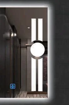 Frameless Touch Scree Illuminated Light Bathroom LED Mirror with Multifunction