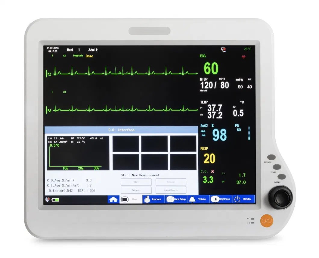 High-End Large Screen Patient Monitor Durable Beta 15