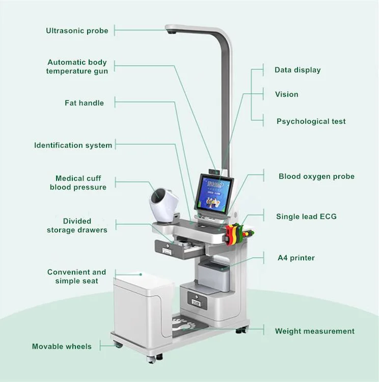 Hospital Blood Pressure Health Check Self Service Kiosk Touch Screen Kiosk