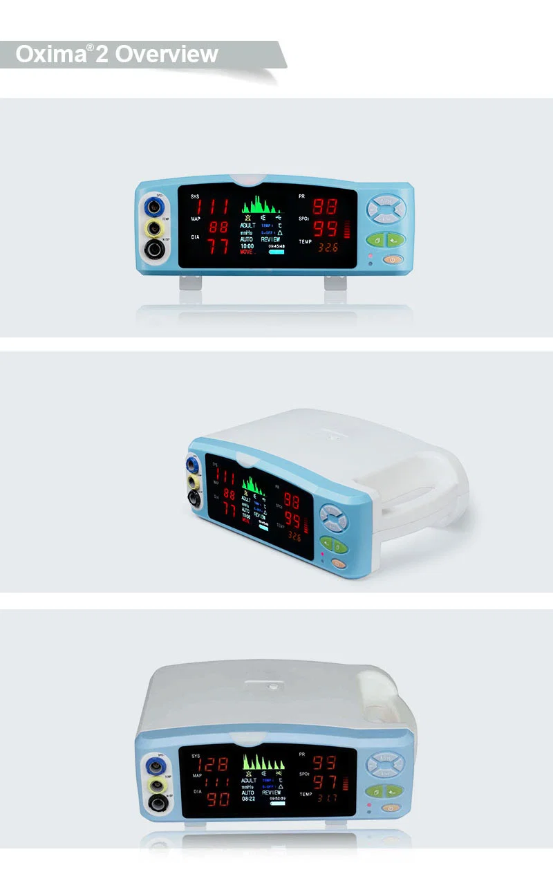 CE and ISO Certified Vital Signs Monitor with Standard Software