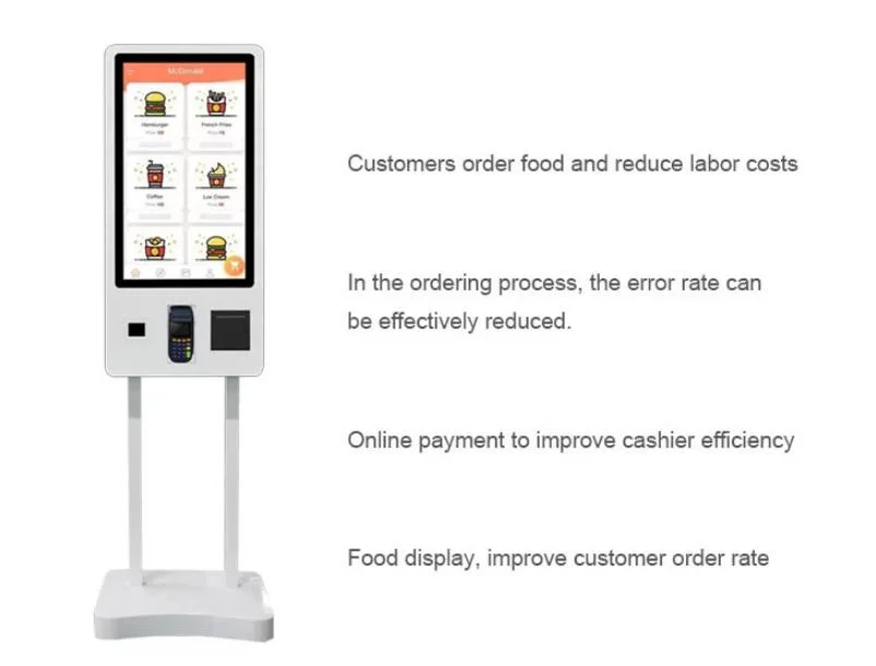 Ordering Machine Self-Service Kiosk Small Compact Order Kiosk POS System Pay Self Service Paymentl Kiosk Touch Screen Self-Service Ordering