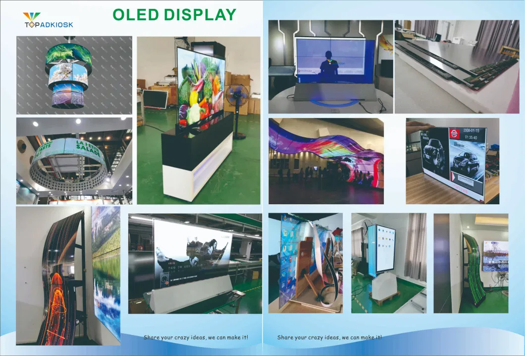 Ultra Thin Slim Transparent LCD OLED Display Digital Signage and Displays Advertising Players Screen Display