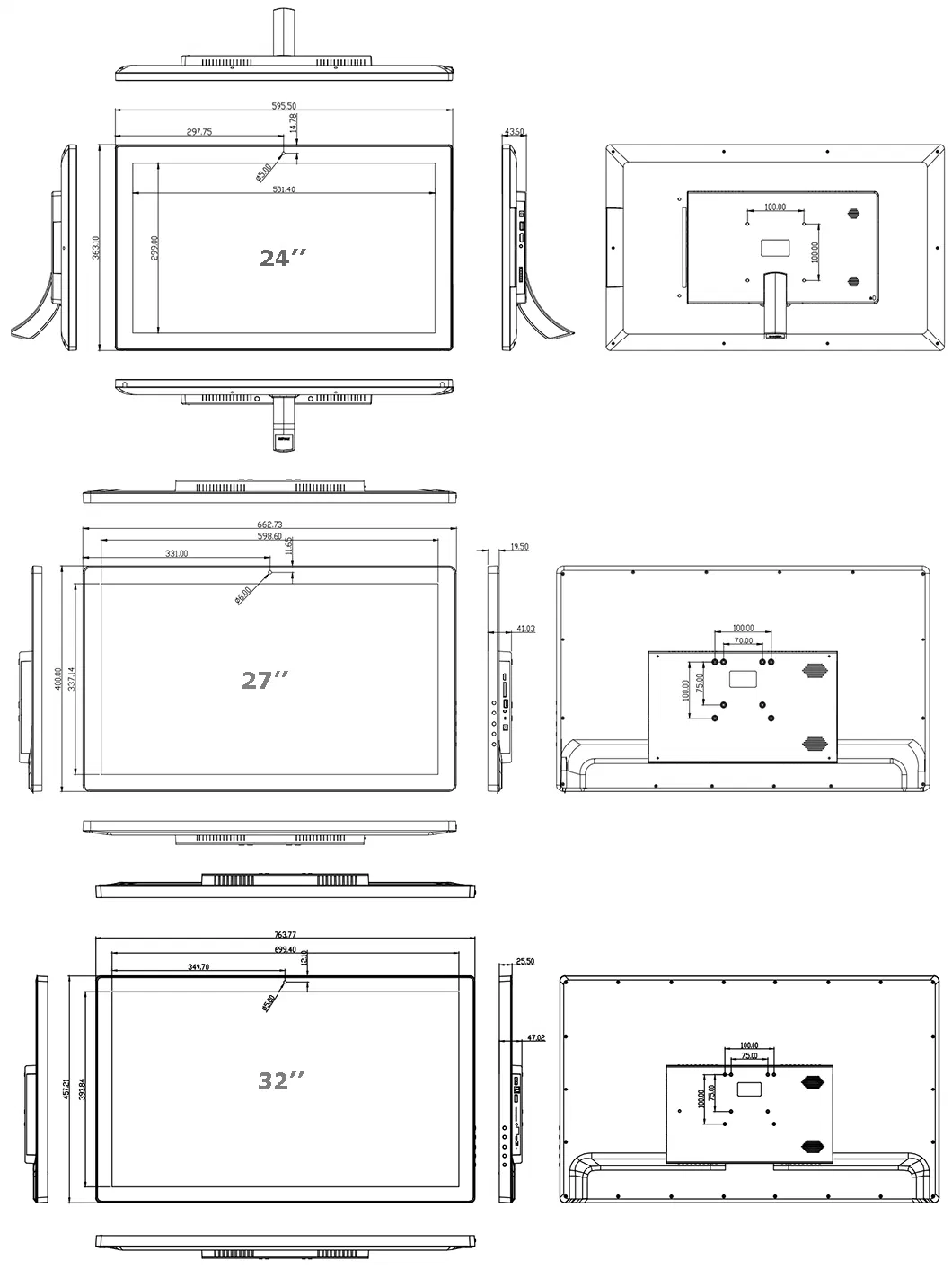 OEM Manufacturer Wall Mount 15.6/27 Inch Rk3566/Rk3288/Rk3568/Rk3399 Capacitive/Resistive/Pcap Touch Screen IPS Panel LCD Advertising Displayer