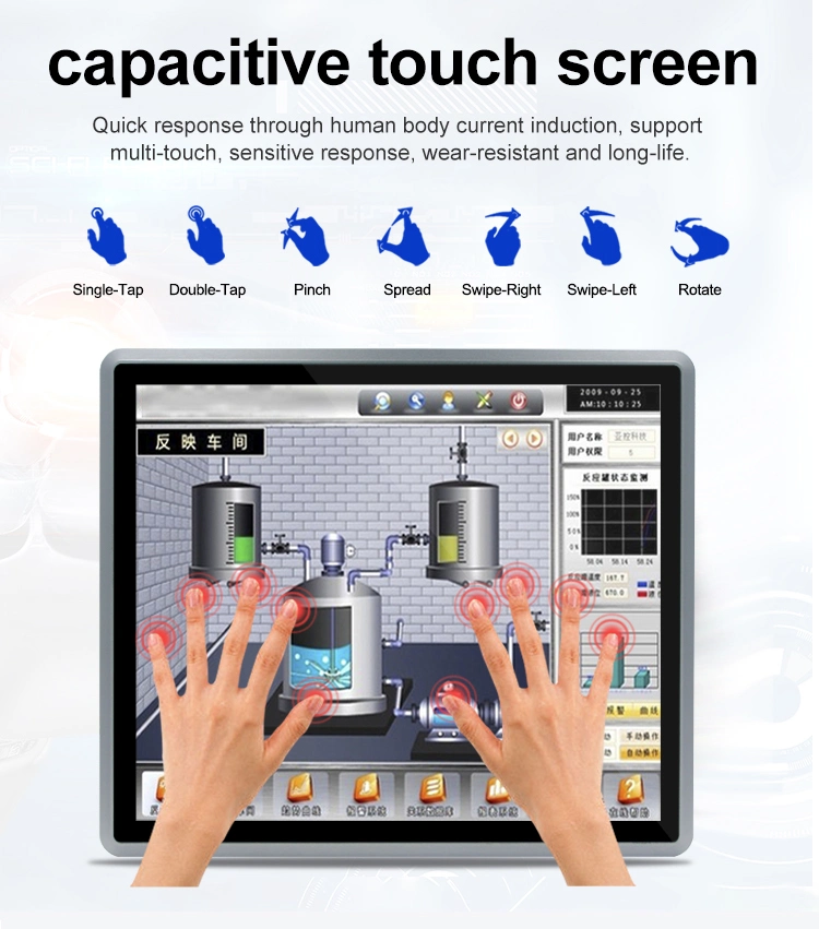 17 Inch High Brightness LCD Monitor with Pcap Touch Screen