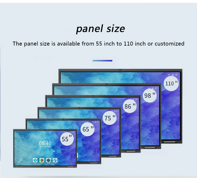 OEM ODM Big Size 86 100 Inch Educational Interactive Whiteboard Touch LCD Screen Smart Board