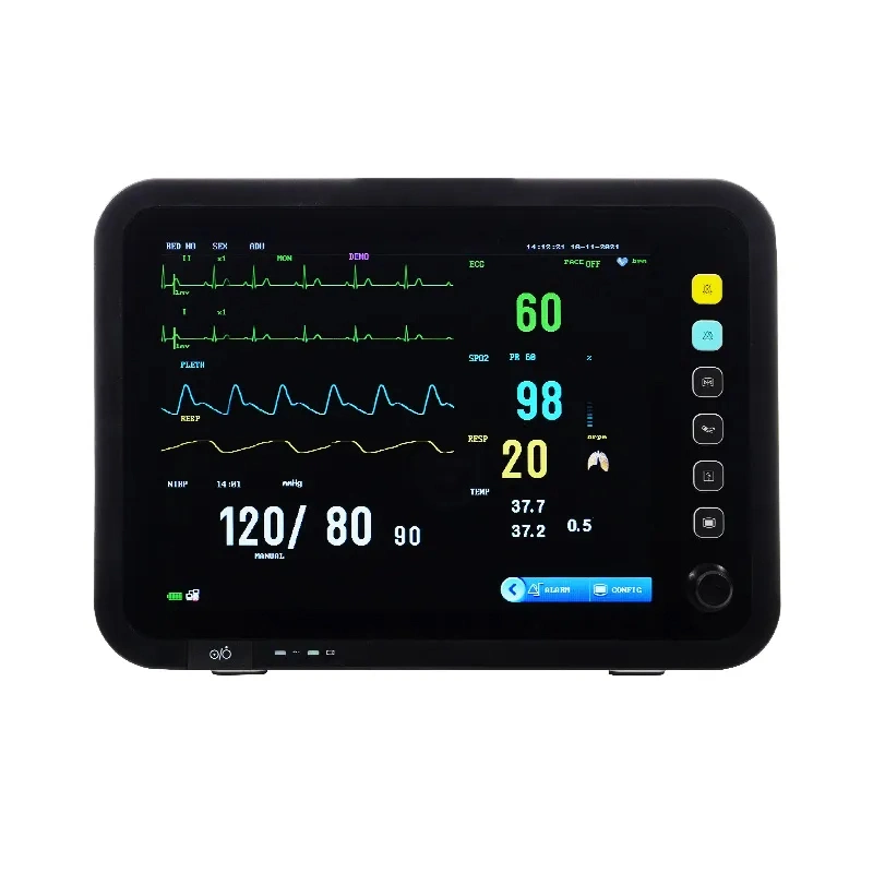 2024 New Portable 12.1inch Screen Patient Monitor for Hospital