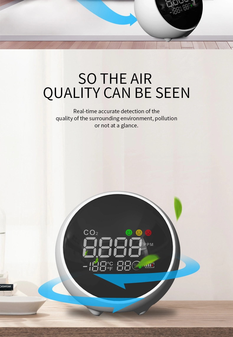 CO2 Sensor Outdoor Indoor Measure Air Quality Temperature Hummidty CO2 Gas Monitor