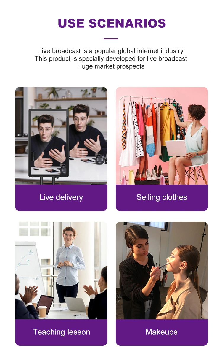 32/43/55 Inch High-Definition Touch Screen Streaming Mobile Live Broadcast Large Screen for Tiktok/ Facebook/Youtube/Instagram Network Anchor