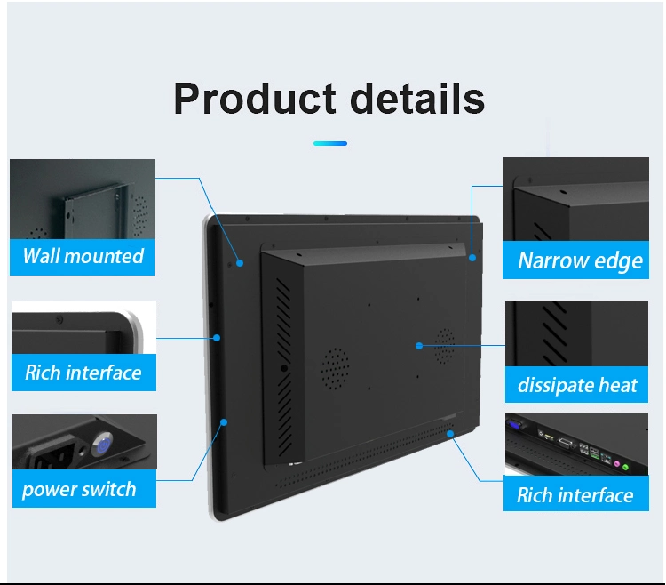 32 Inch Industrial Computer with Capacitive Touch Screen and Wall Mount