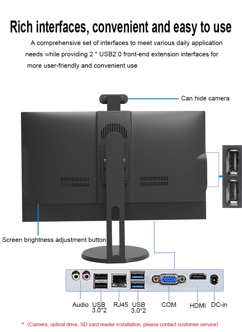 OEM Brand Cheap Core Aio Allinone PC I3 I5 I7 Office Business Gaming Computer Touchscreen Barebone All in One Desktop