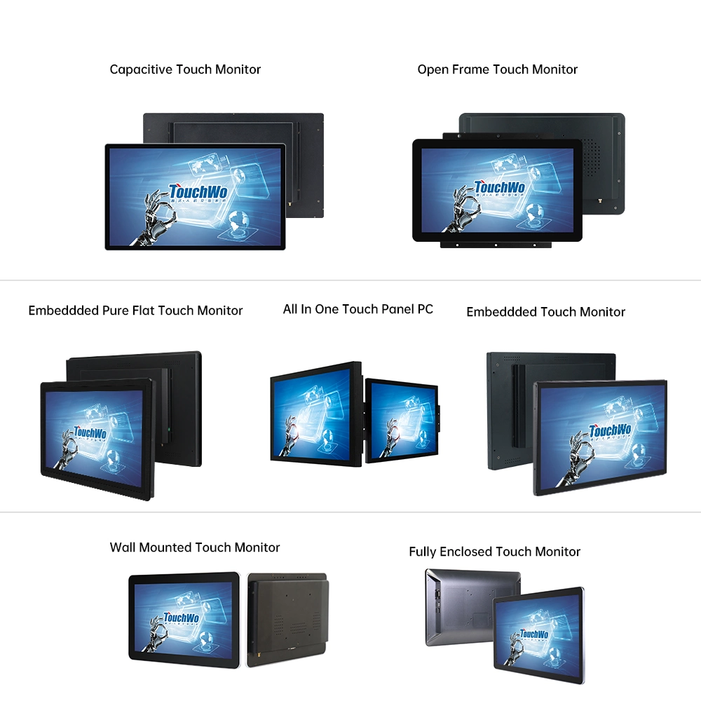 Touchwo LCD Monitor 10 15 Inch IP65 Capacitive Touch Screen LCD Computer Monitor 1080P Touchscreen Monitor